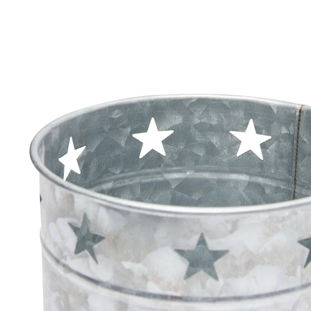 Large Metal Galvanized Utensil Holder for Countertop in Kitchen -‎ TinnLizzie